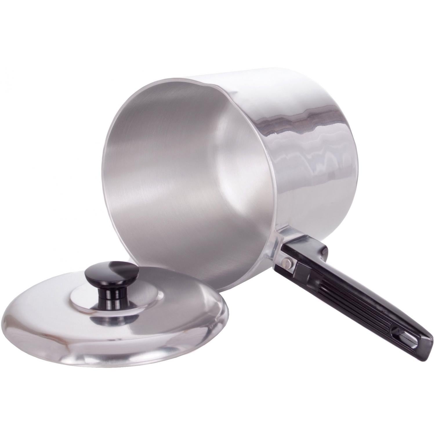 McWare Sauce Pot 2Qt ideal for grills smokers and cookers, perfect for BBQ sauces and marinades in outdoor cooking.