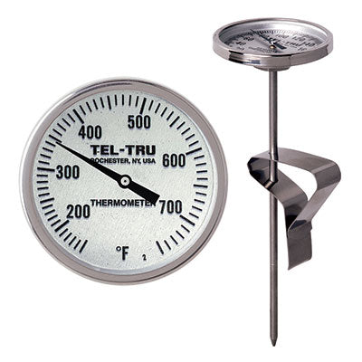 Tel-Tru LT225R 3.5" Stem thermometer for grills smokers and cookers, ideal for outdoor cooking and BBQ accessories.