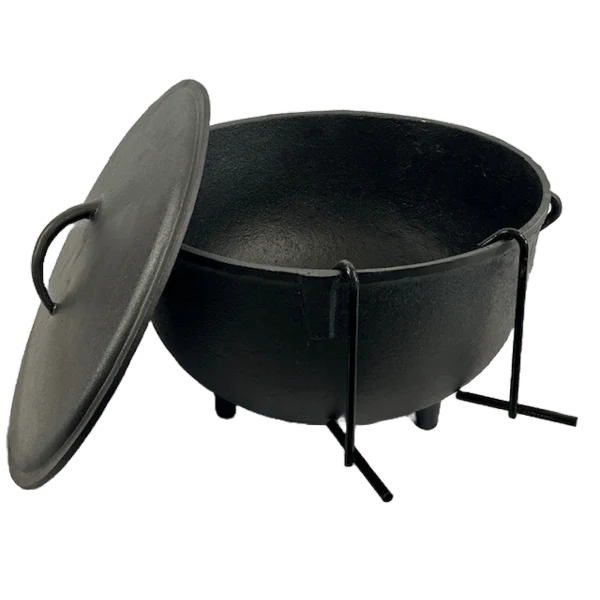 5 Gallon Cast Iron Jambalaya Pot ideal for outdoor cooking with grills smokers and cookers, perfect for BBQ recipes.