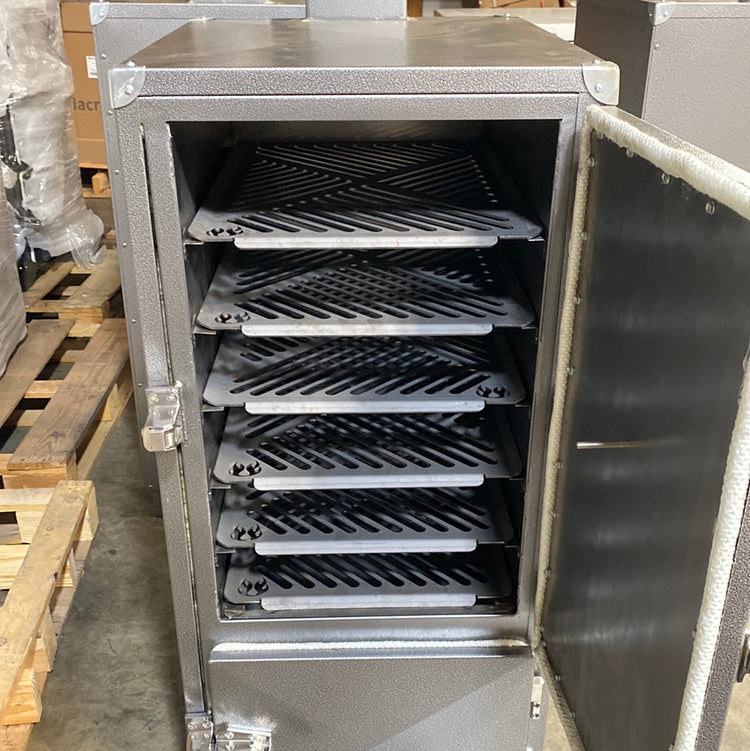 Blue Bayou Smokers Party Krewe with 6 heavy duty racks for grilling and smoking meat.