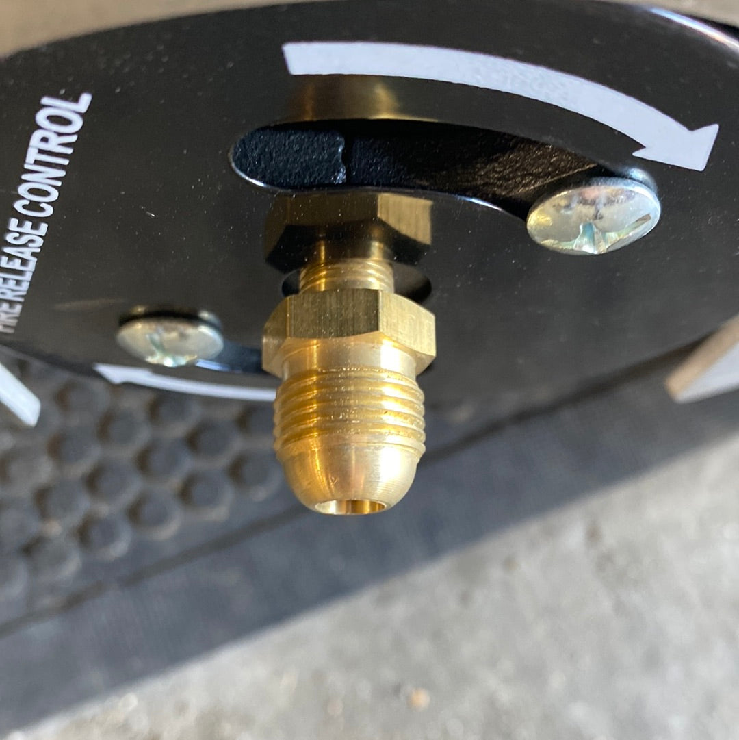 Replacement Burner Valves for Jambalaya Cooker showcasing a brass valve for gas hookup.