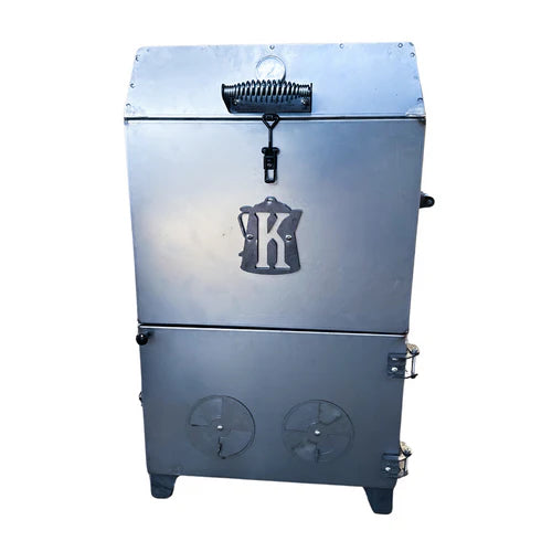 Hasty Bake Roughneck Barrel Smoker designed for grilling, smokers, and cookers with durable steel construction.
