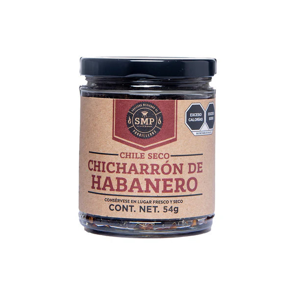 SMP Habanero Chicharrón in a jar, perfect for enhancing grills, smokers and cookers with spicy flavor.