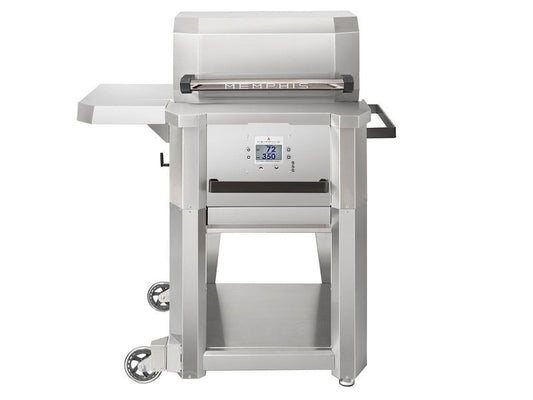 Memphis Grills Elevate Freestanding Pellet Grill W/ Cover with stainless steel construction and digital control.