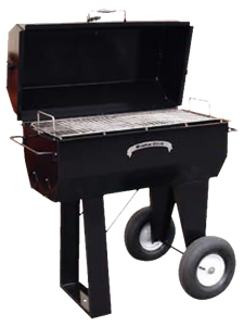 Meadow Creek PR-36 Charcoal Smoker with opened lid, perfect for versatile grilling and smoking.