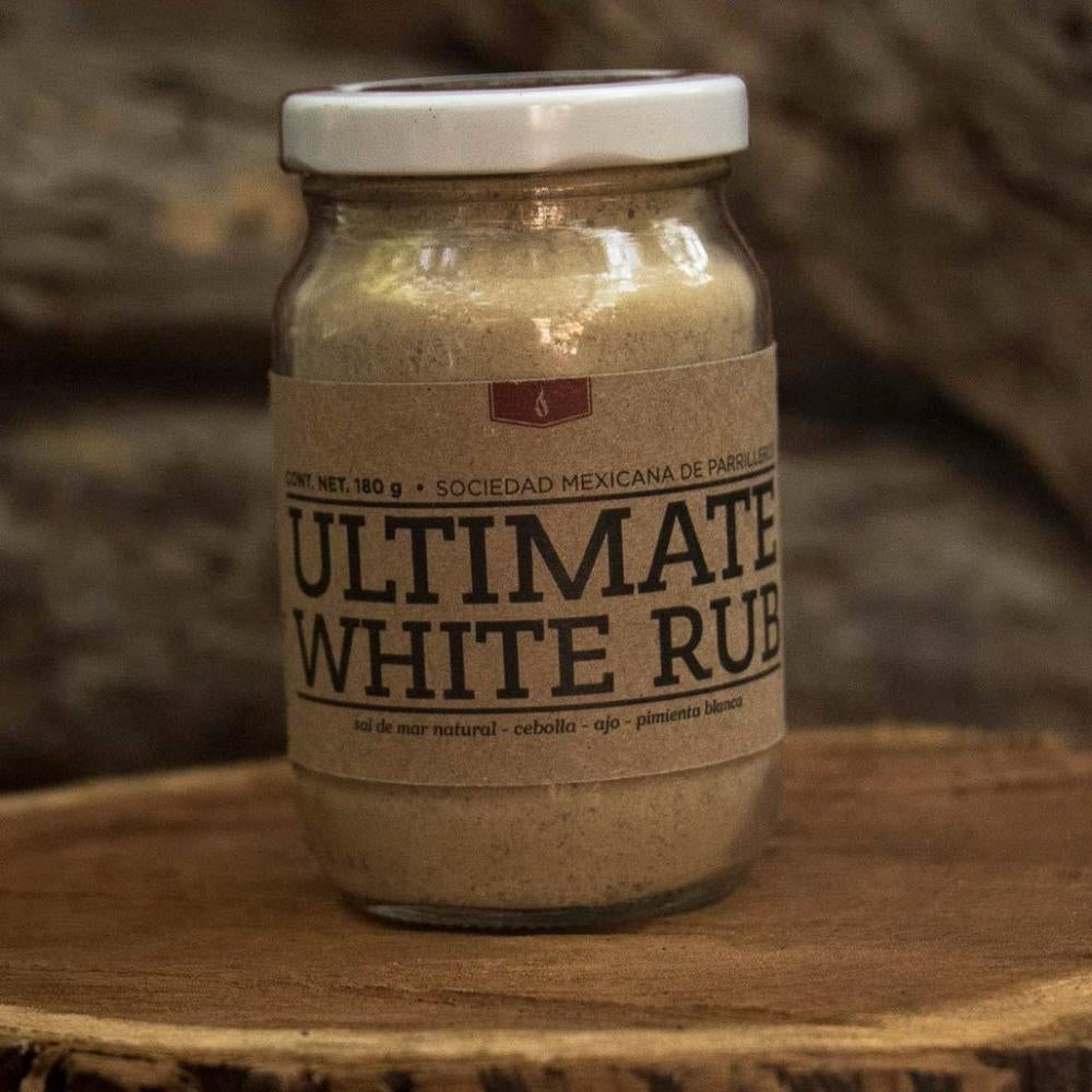 SMP rub in a glass jar, perfect for grilling with charcoal grills and pellet smokers, enhancing BBQ flavors.