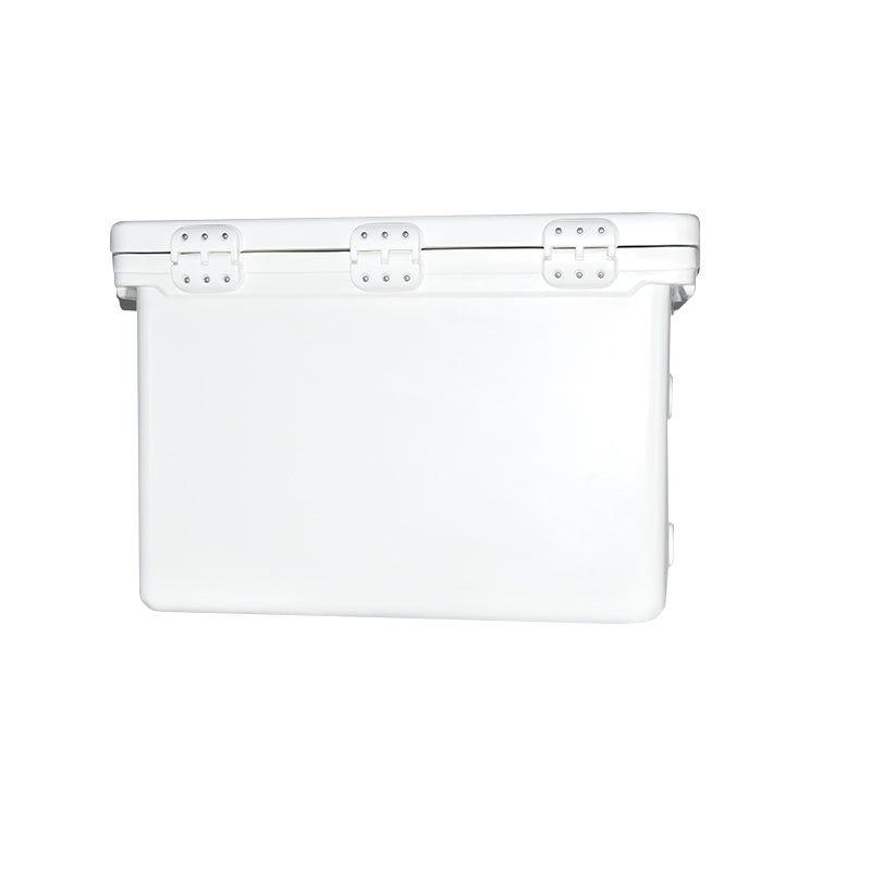 ICEY-TEK 150 Quart Cooler (FREE SHIPPING) in white with durable marine-grade lid latches for outdoor adventures