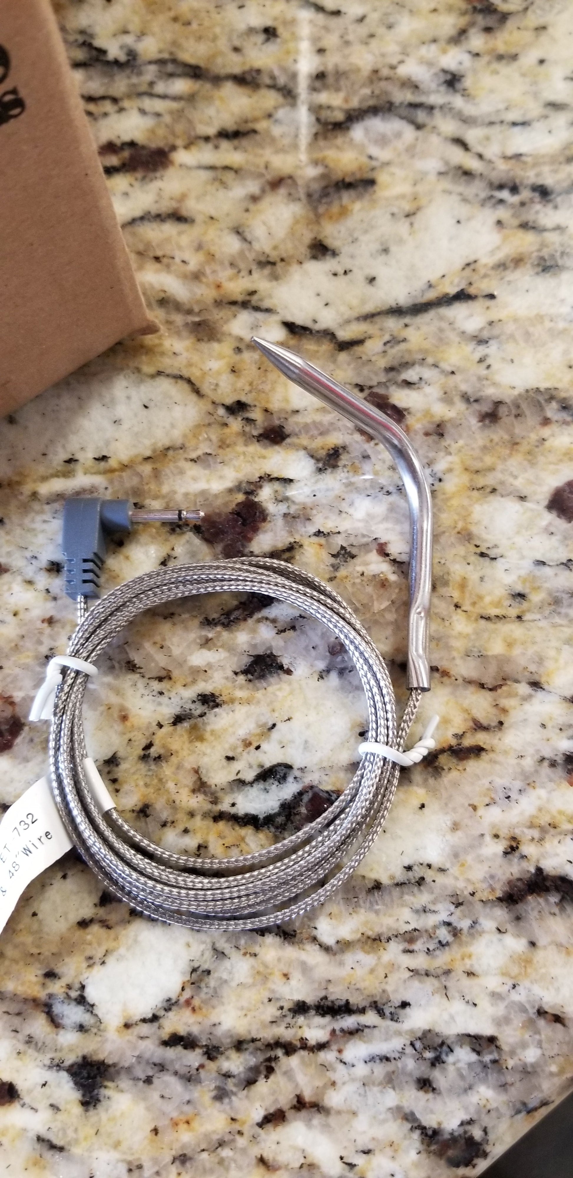 Maverick 2” Thermometer probe for ET-732/733/735 with 48” wire and stainless steel design for grills smokers and cookers.