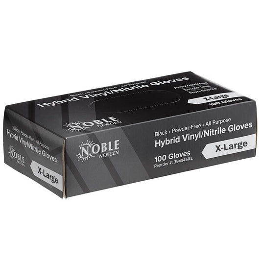 Hybrid Vinyl/ Black Disposable Nitrile Gloves box, ideal for grilling, BBQ, and cooking tools accessories.