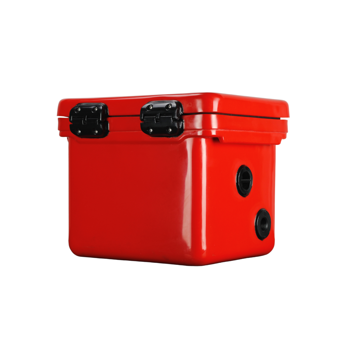 ICEY-TEK 25 Quart Cooler ( FREE SHIPPING ) in bold red color, ideal for outdoor activities and BBQ gatherings.