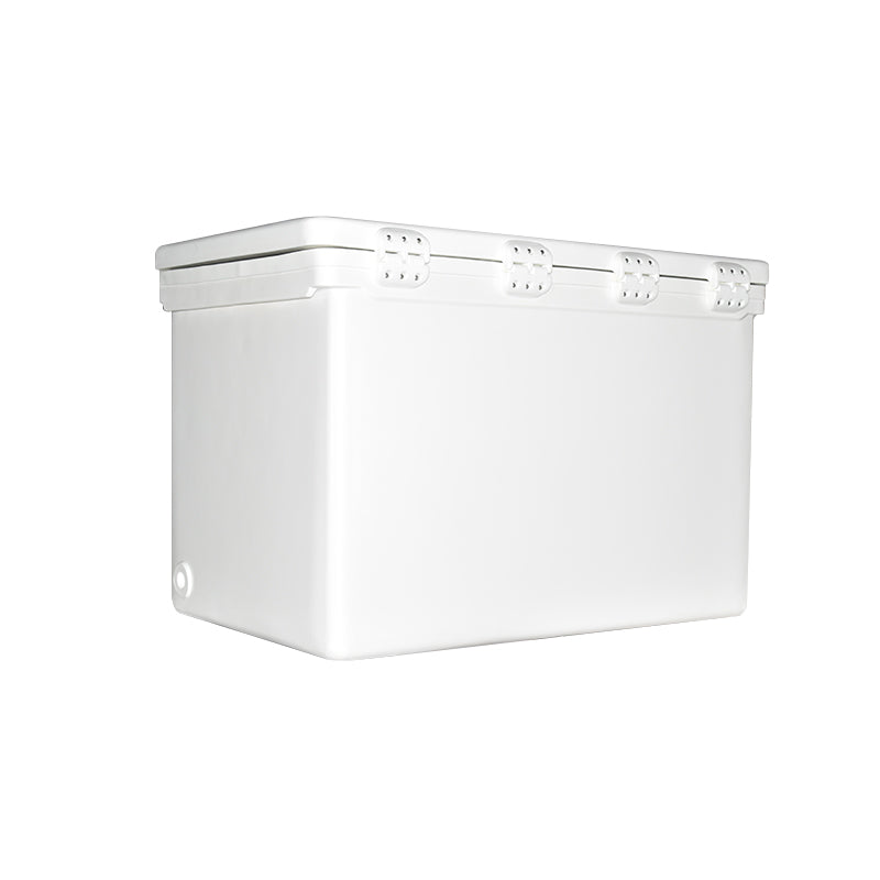 ICEY-TEK 300 Quart Cooler (FREE SHIPPING) in white, heavy-duty and perfect for outdoor grilling and BBQ activities.