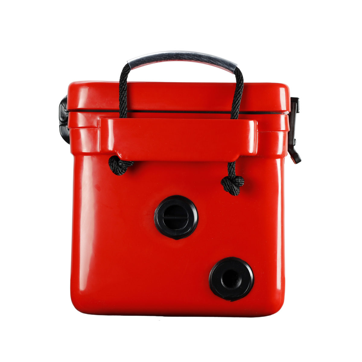ICEY-TEK 55 Quart Cooler (FREE SHIPPING) in bright red with sturdy handle and drainage system.