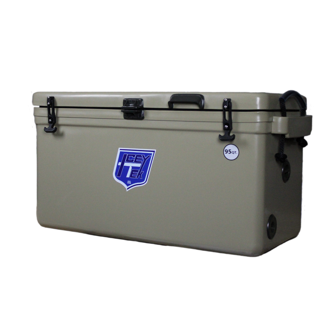 ICEY-TEK 95 Quart Cooler (FREE SHIPPING) - durable roto-molded ice chest for outdoor adventures and BBQs.