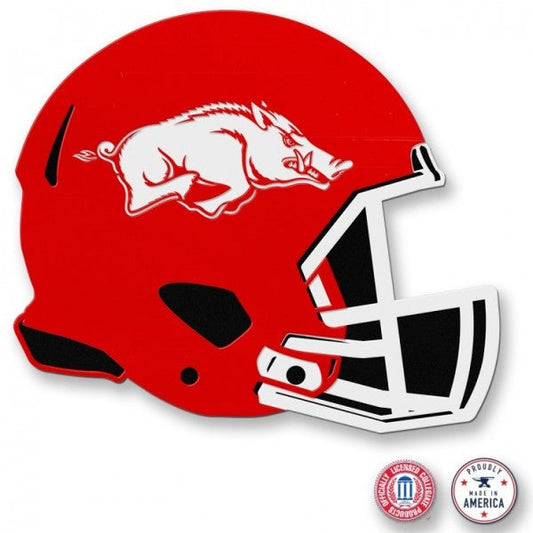 Gameday Ironworks Arkansas Helmet Hitch Cover perfect for tailgate with BBQ grills, smokers, and cookers gear.