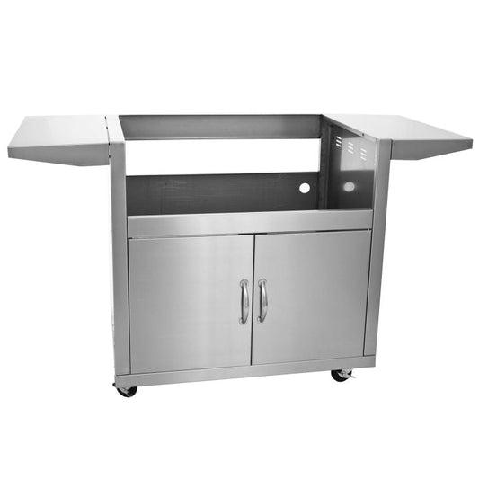 Blaze Basic 4 Burner Cart for outdoor grills, providing storage and workspace for BBQ accessories like sauces and rubs.
