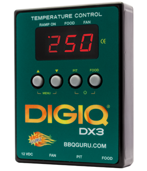 BBQ Guru DigiQ DX3 Kit With Pit Viper Fan digital temperature control for grills smokers and cookers.