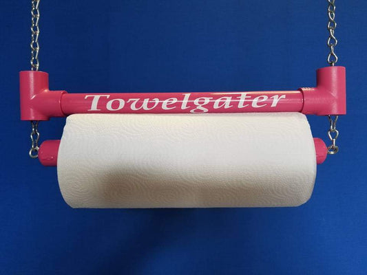 Towelgater hanging paper towel holder perfect for BBQs, camping, and outdoor grilling.