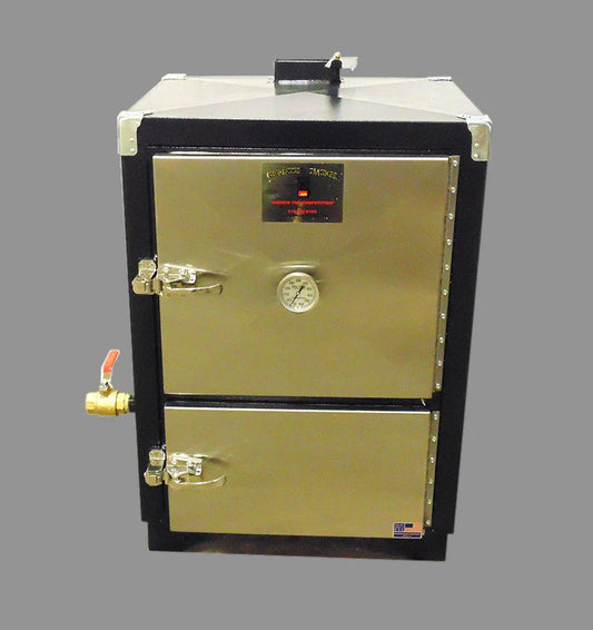 Backwoods G2 FatBoy smoker, a robust cooking tool for BBQ lovers and enthusiasts, perfect for ribs and briskets.