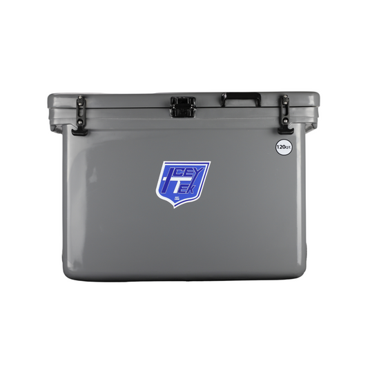 ICEY-TEK 120 Quart Cooler ( FREE SHIPPING ) with durable roto-molded construction and premium locking latches.