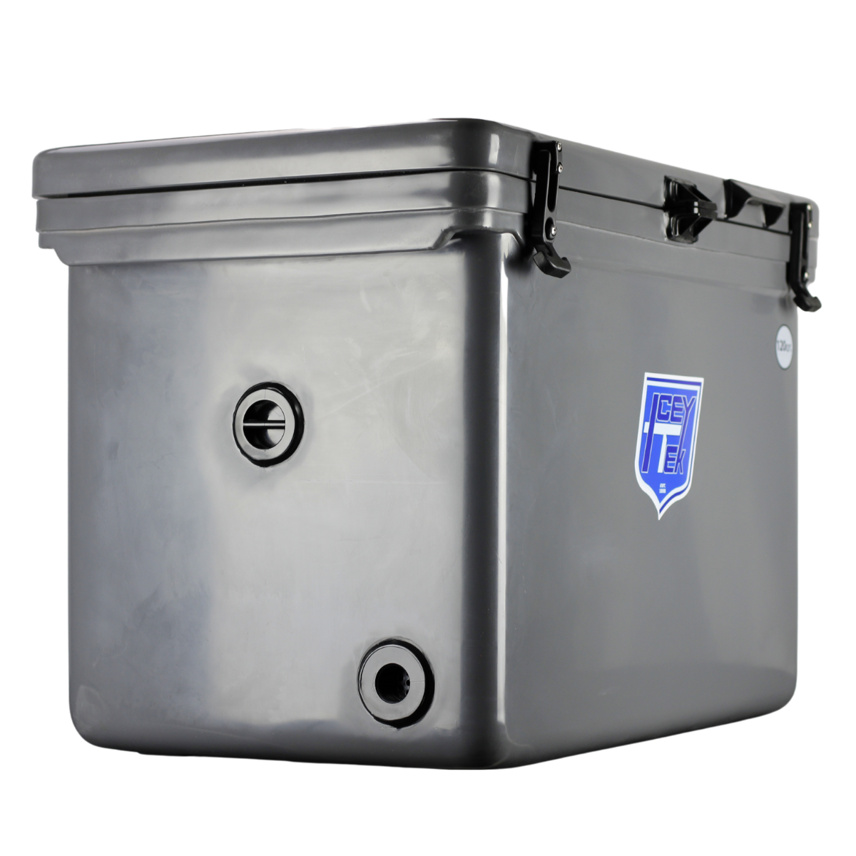 ICEY-TEK 120 Quart Cooler ( FREE SHIPPING ) with premium latches for outdoor grilling and BBQ activities.