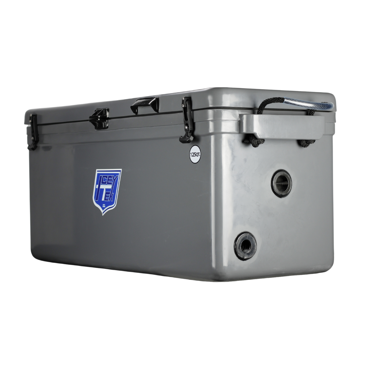 ICEY-TEK 125 Quart Cooler (FREE SHIPPING) ideal for outdoor grills, smokers, and BBQ accessories with high durability.