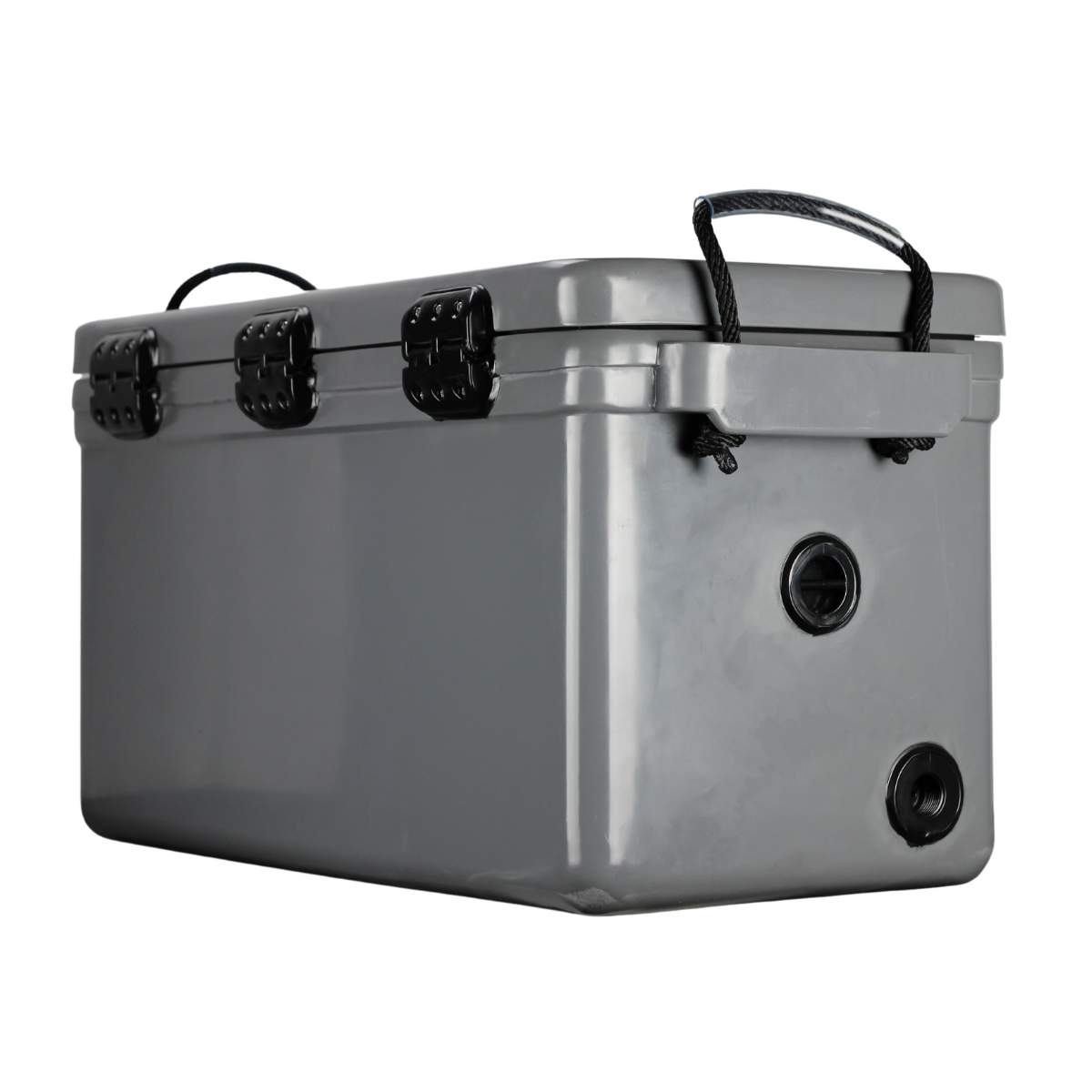 ICEY-TEK 95 Quart Cooler (FREE SHIPPING) side view with durable design, ideal for outdoor adventures and BBQs.