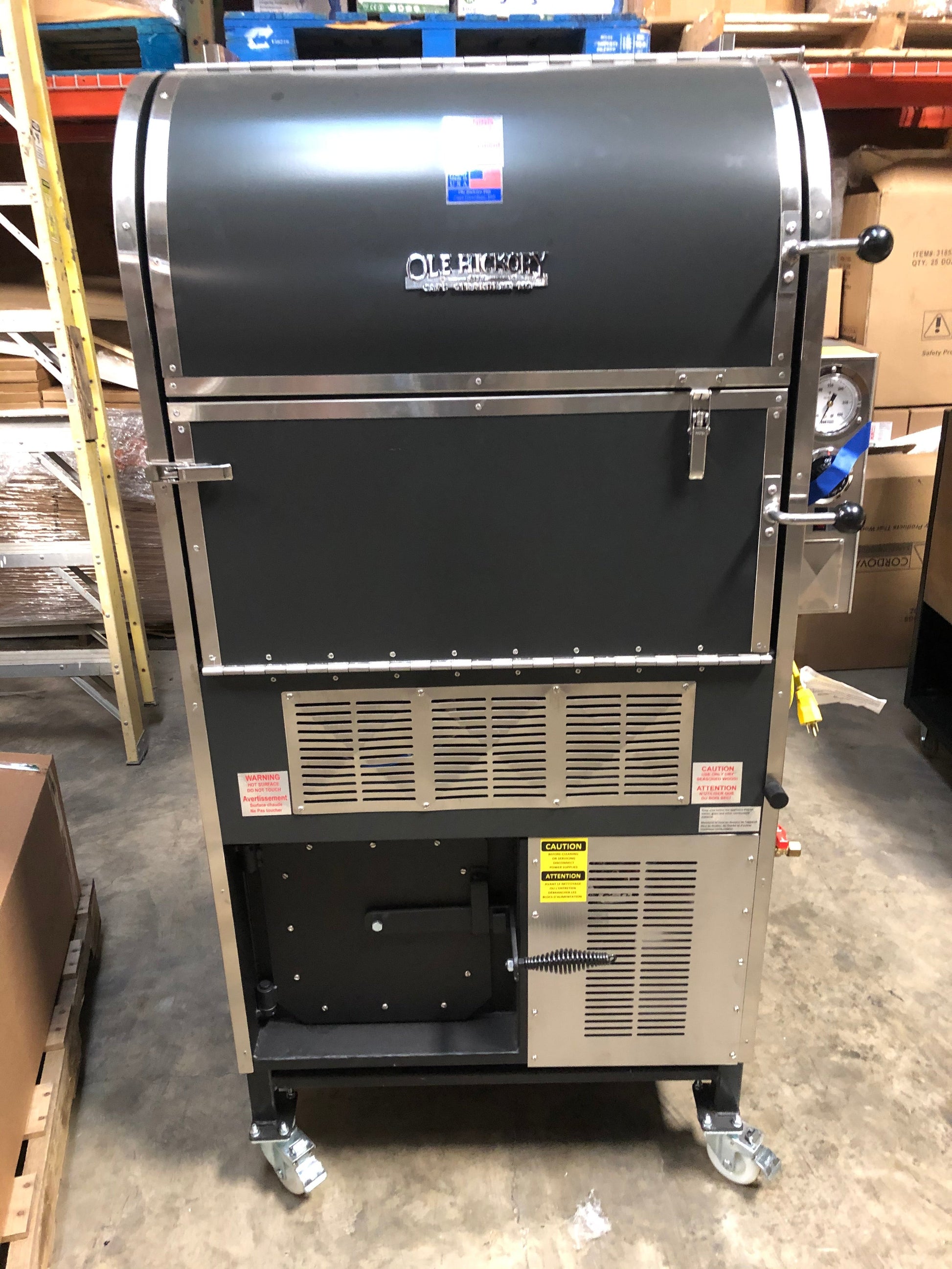 Ole Hickory Ace MM Smoker with heavy-duty design and features for competition BBQ enthusiasts.