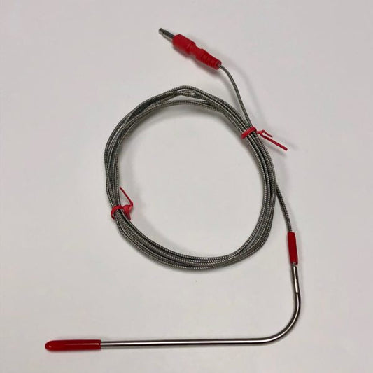 Flame Boss High Temp Straight Plug Meat Probe for grills smokers and cookers, ideal for various barbecue cooking techniques.