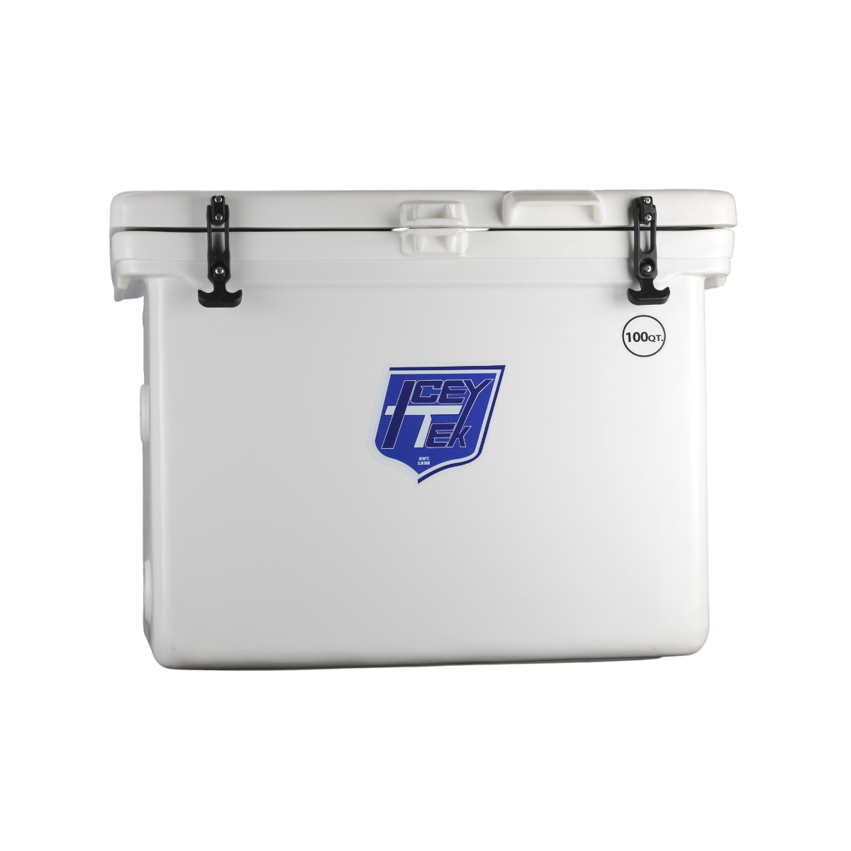 ICEY-TEK 100 Quart Cooler ( FREE SHIPPING ) with durable roto-mold design for outdoor adventures and fishing trips.