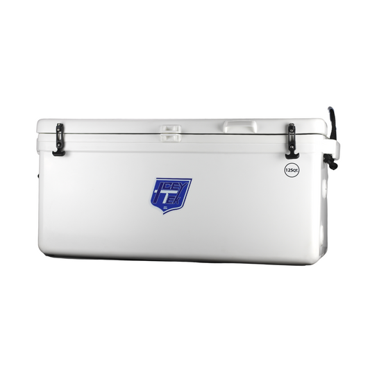 ICEY-TEK 125 Quart Cooler (FREE SHIPPING) for outdoor adventures and BBQ gatherings, ideal for grilling and camping.
