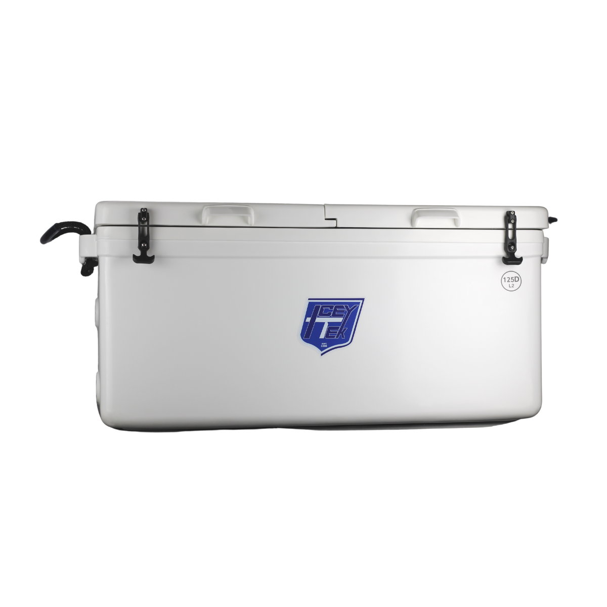 ICEY-TEK (FREE SHIPPING)  125 QT Cooler Split Lid With Permanent 50/50 Divider DL2 for outdoor grilling and BBQ adventures.
