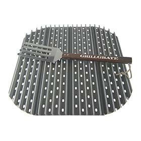 GrillGrate Extra large Kamado set with GrateTool, ideal for charcoal grills and outdoor cooking accessories.