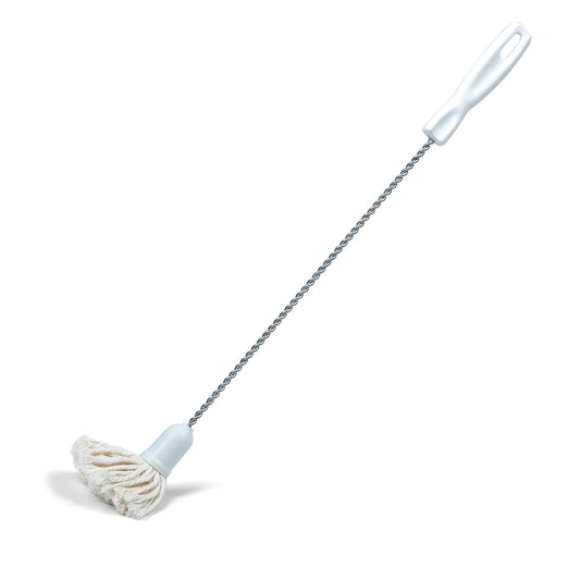Brushtech Bendable Basting Mop B40C for even marinades on grills, smokers, and cookers with a long handle for safety.