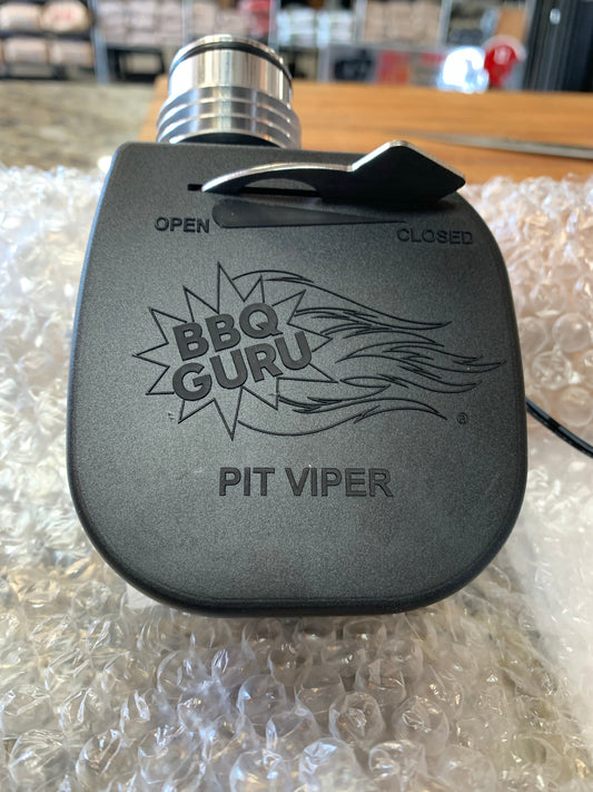 BBQ Guru Pit Viper Fan for grills smokers and cookers providing optimal airflow for backyard smokers and ceramic grills.
