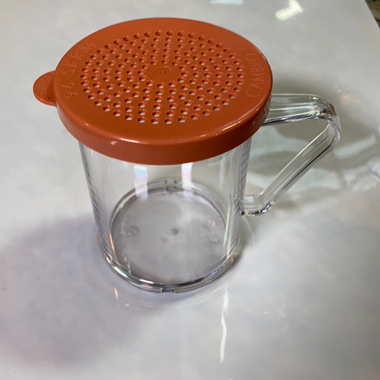 Clear shaker for seasoning, perfect for enhancing flavors in grills smokers and cookers.