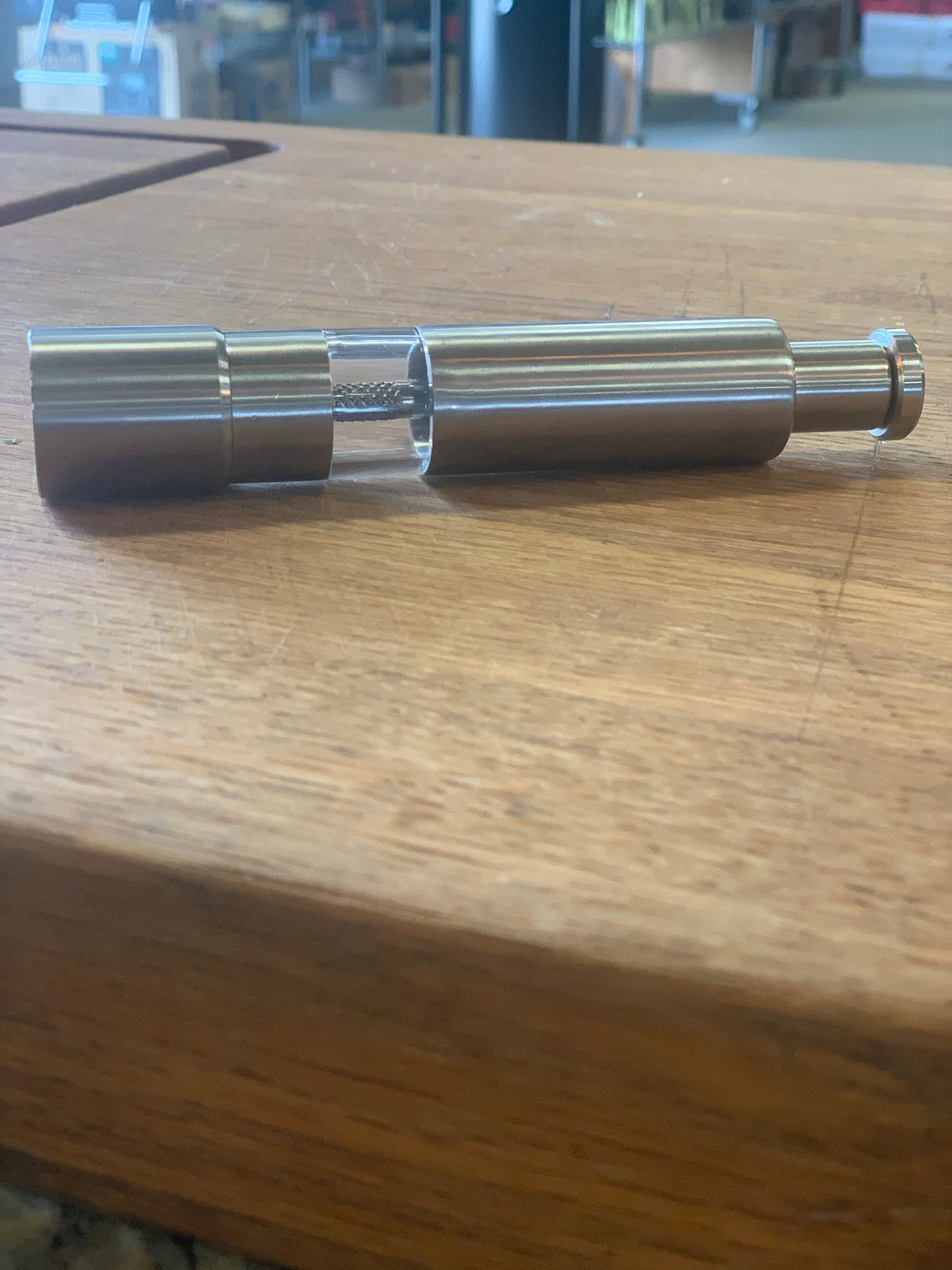 Spice Grinder with push button thumb design