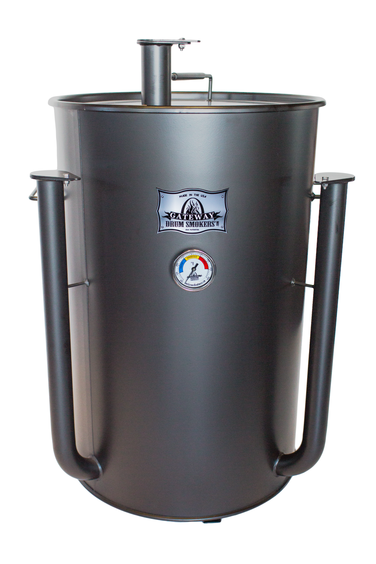 Vertical drum outlet smoker