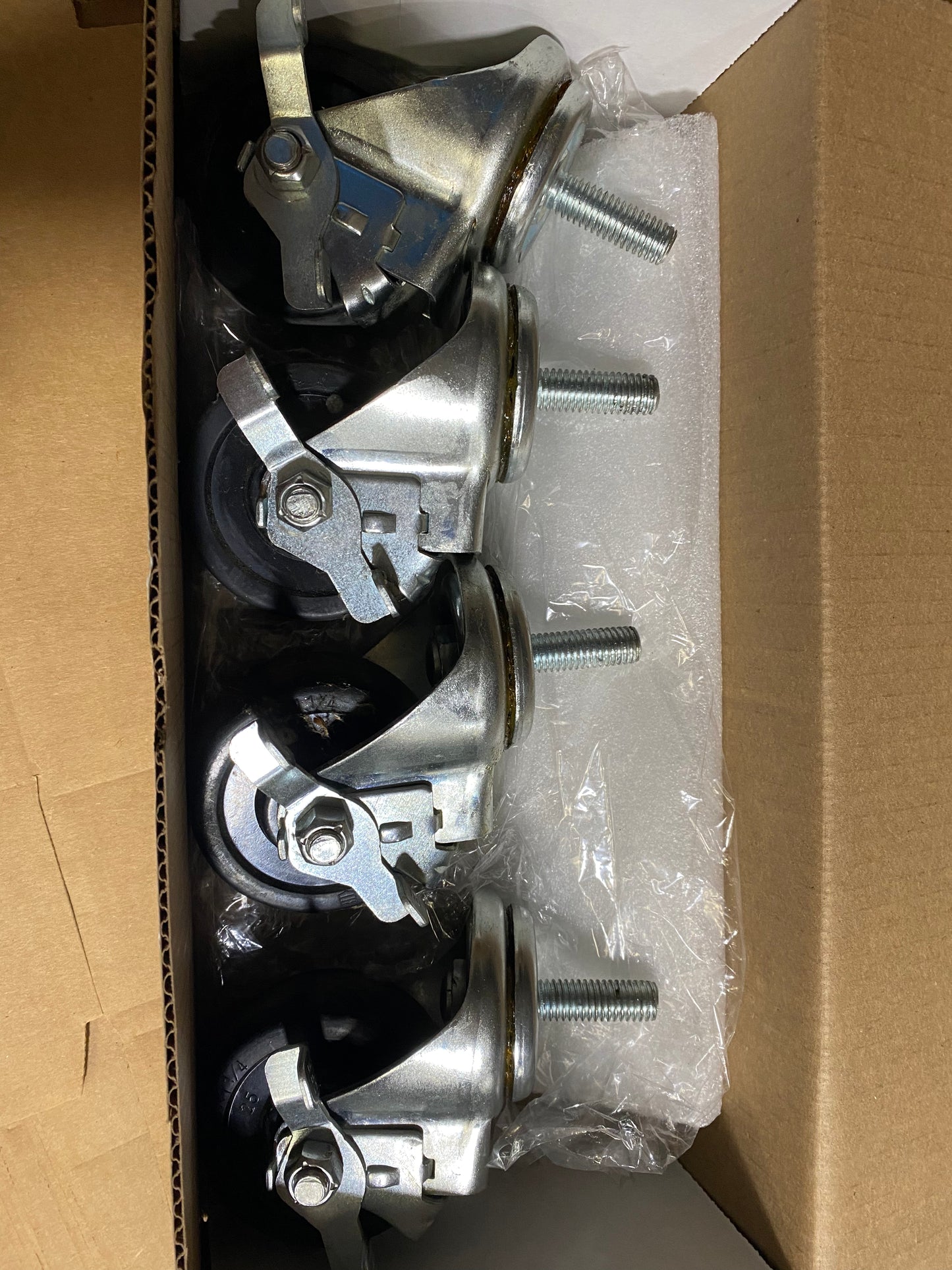 2 inch Locking Swivel Casters 1/2 inch thread