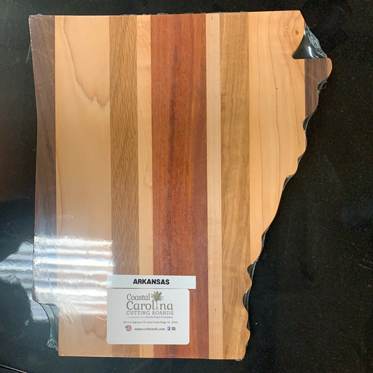 Coastal Carolina Cutting Boards - Arkansas, unique wooden cutting board for grilling, perfect for BBQ enthusiasts.