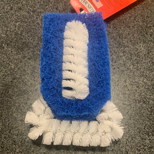 Brushtech The Toughest Bathroom & Kitchen Tile Grout Clean-Up Accelerator Sponge Brush #B318C for grout cleaning.