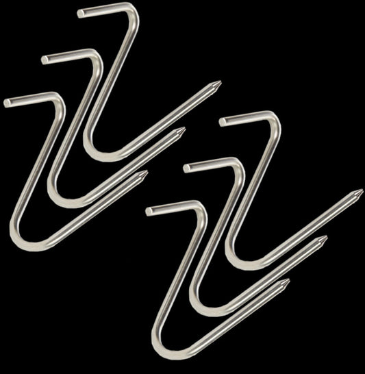 Gateway Drum Smoker Hooks - 6 stainless steel hooks for rib hanging in drum smokers and grills.