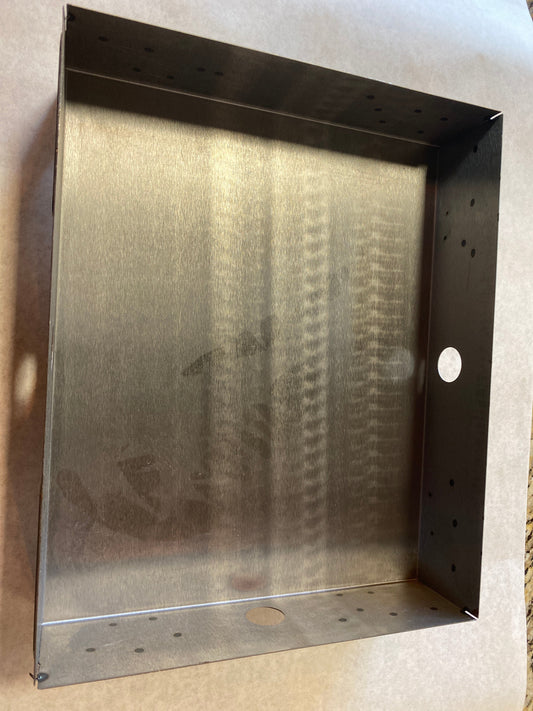 Red box smoker replacement fire pan for grills, smokers, and cookers, enhancing your outdoor barbecue experience.