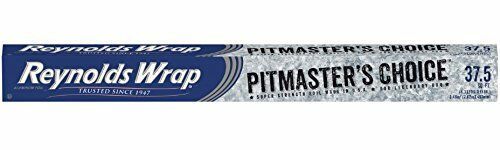 Reynold's Pitmasters Choice Aluminum Foil 37.5 sq ft for BBQ grilling, cooking tools and smoker accessories.