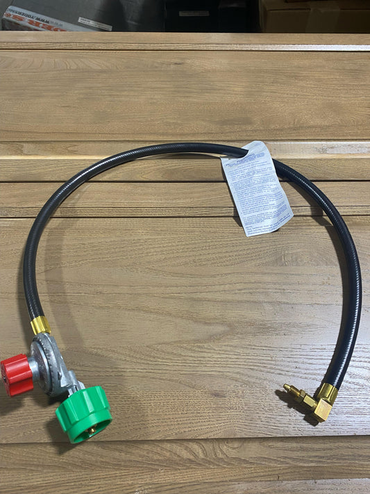 RV Works Replacement Gas Hose Assembly for grills smokers and cookers, ideal for outdoor BBQ solutions.