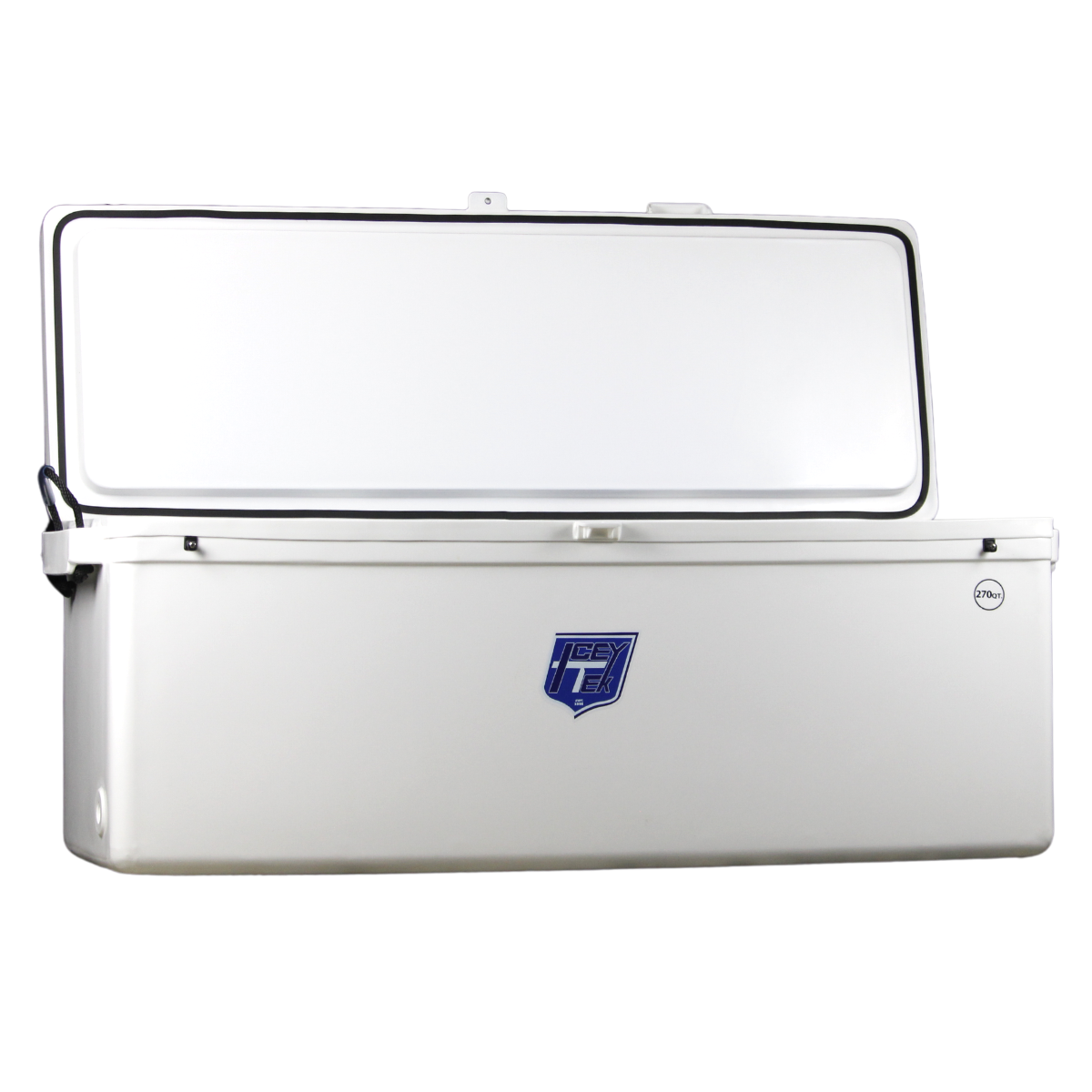 ICEY-TEK 270 Quart Cooler ( FREE SHIPPING) for outdoor adventures, camping, and tailgating, sturdy design and excellent insulation.