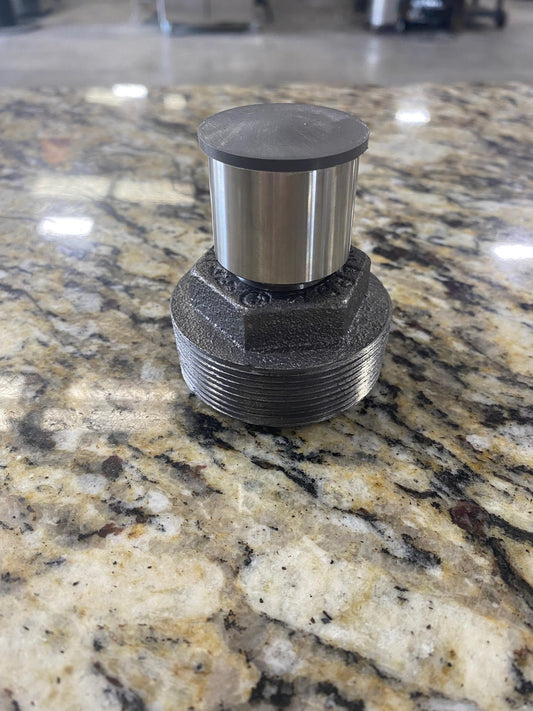 Deep South Gravity Feed 2" Ball Valve Adapter for grills smokers and cookers, perfect for outdoor BBQ setups.