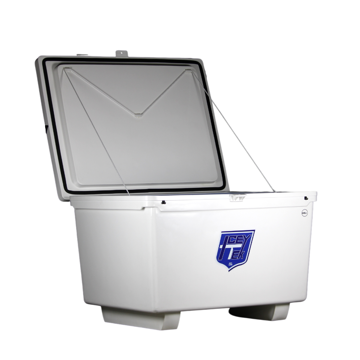 ICEY-TEK 600 Quart Cooler (FREE SHIPPING) with raised lid for easy access and superior insulation for outdoor adventures.