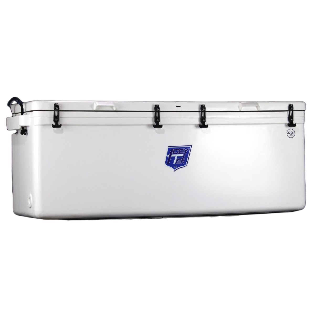 ICEY-TEK 270 Quart Split-Lid Cooler (FREE SHIPPING) ideal for camping, fishing, and outdoor BBQ adventures.