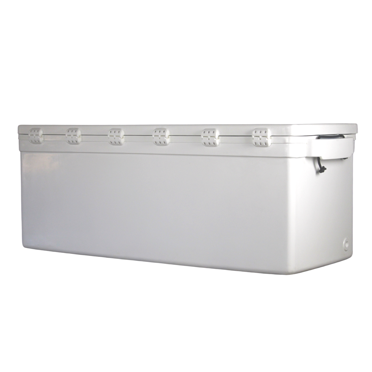 ICEY-TEK 680 Quart Cooler "Coffin Cooler" (FREE SHIPPING) side view, ideal for outdoor adventures.