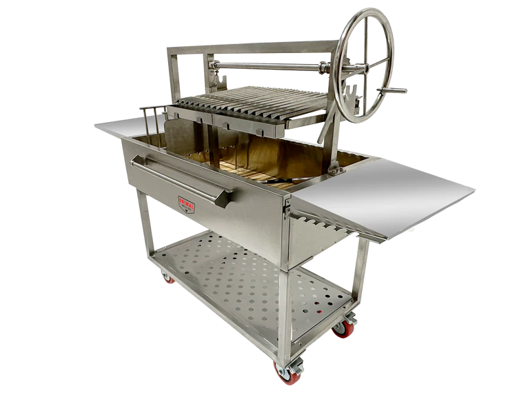 Primal Grills Live Fire Model 48 Inch showcasing stainless steel construction and large cooking area for outdoor grilling.